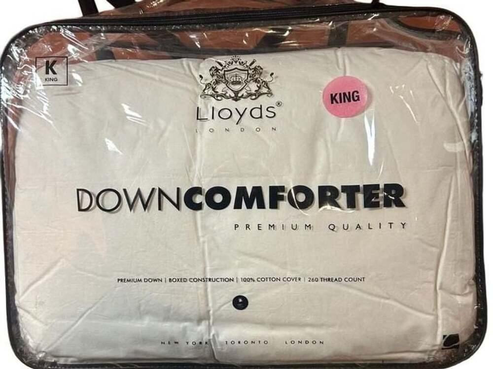 Lloyds London Down Comforter King Size Premium Quality White